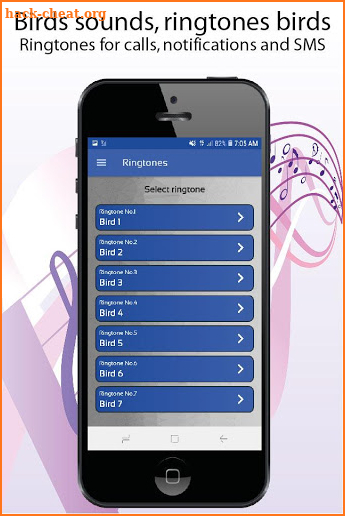 Birds sounds, ringtones birds screenshot