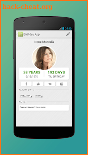 Birthday App screenshot