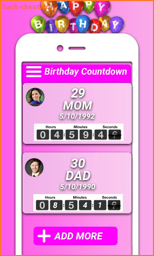 Birthday App – Special Birthday Countdown screenshot