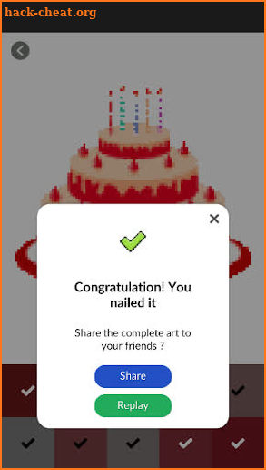 Birthday Cake Coloring By Number - Pixel Art screenshot