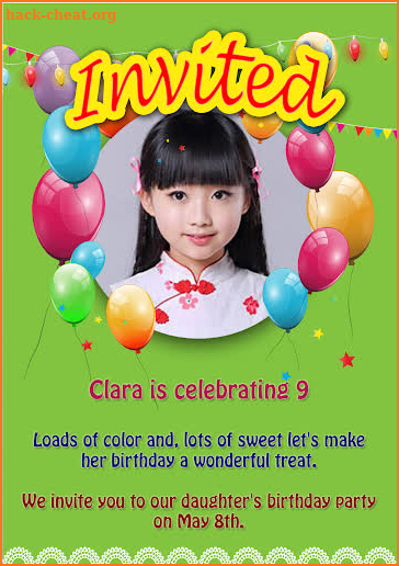 Birthday Party Invitation screenshot