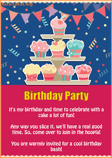 Birthday Party Invitation screenshot