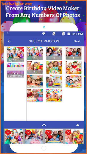 Birthday Photo To Video Maker screenshot