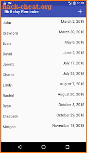 Birthday Reminder screenshot