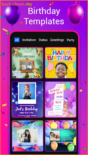 Birthday video maker with song screenshot