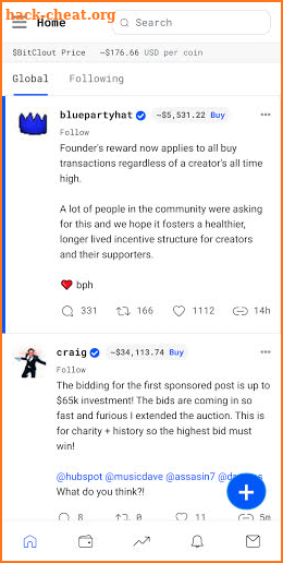 bitclout [beta]- An awesome crypto social network screenshot