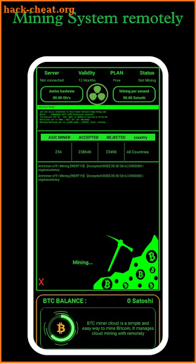 Bitcoin Cloud Mining app screenshot