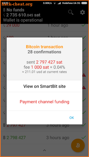 Bitcoin Lightning Wallet screenshot