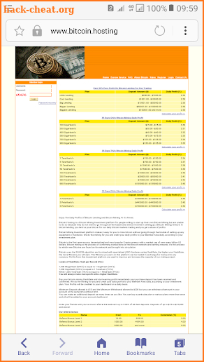 Bitcoin Mining & Bitcoin Lending Investment screenshot