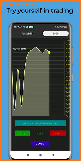 Bitcoin Trading Simulator screenshot