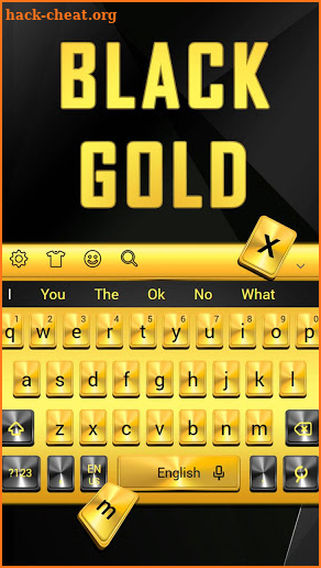 Black and Golden Keys Keyboard Theme screenshot