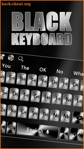 Black and white classic metal keyboard theme screenshot