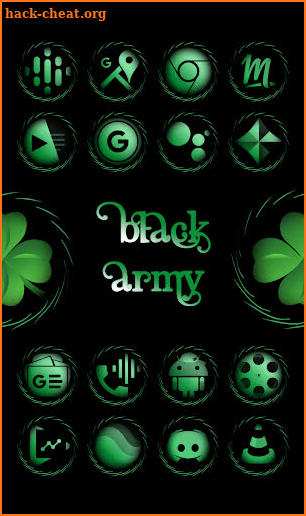 Black Army Emerald - Icon Pack - Fresh dashboard screenshot