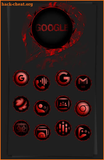 Black Army Ruby - Icon Pack - Fresh dashboard screenshot