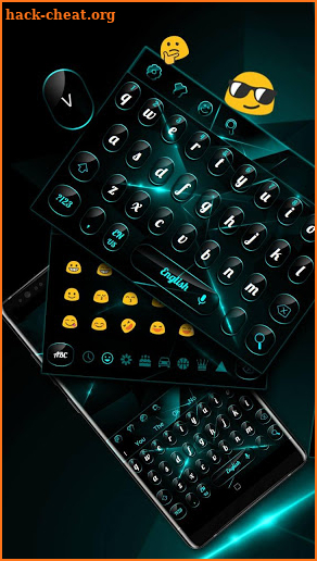 Black Blue Glass Keyboard screenshot