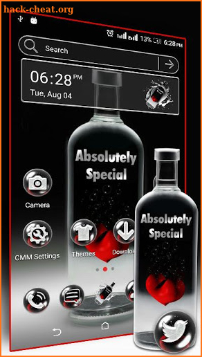 Black Bottle Launcher Theme screenshot