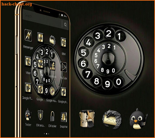 Black Business Delicate Telephone Theme screenshot