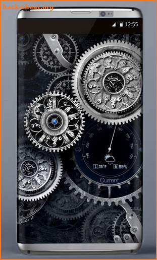 Black Clock Live Wallpaper HD screenshot