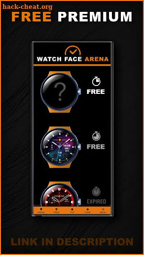 Black Dark Date Watchface VS17 screenshot