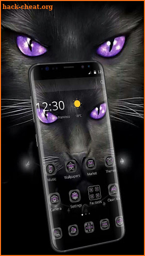 Black Evil Cat Dark Theme screenshot