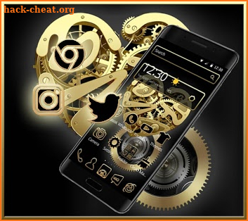 Black Golden Metal Theme screenshot