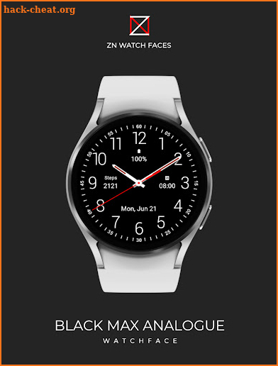 Black Max Analogue Watch Face screenshot