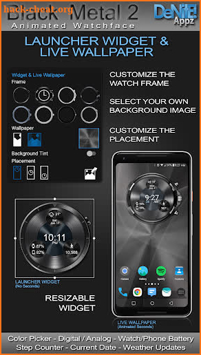 Black Metal 2 HD Watch Face screenshot