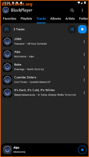 Black Music Player (no ads) screenshot