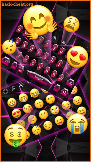 Black Pink Crystal Keyboard screenshot