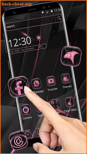 Black Pink Gentleman Theme screenshot