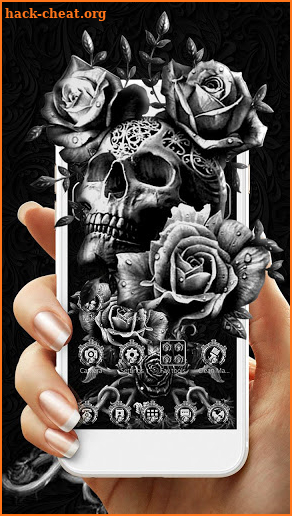 Black Rose Skull Theme screenshot