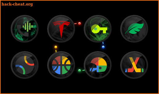 Black Smoke Rings Icon Pack screenshot