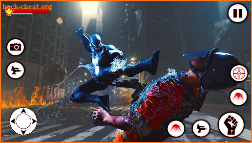 Black spider Rope Hero Battle screenshot