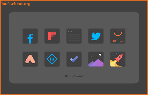 Black Sweet - Icon Pack screenshot