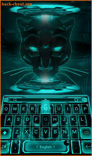 Black Tech Leopard Keyboard Theme screenshot