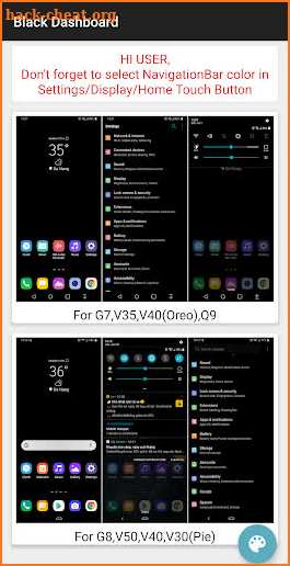 Black theme for LG G8 V50 V40 V35 G7 (V30 Pie) screenshot