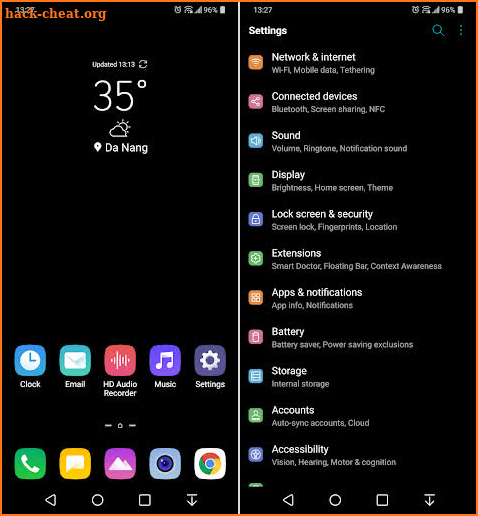 Black theme for LG G8 V50 V40 V35 G7 (V30 Pie) screenshot