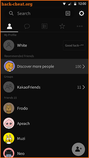 Black Theme - KakaoTalk Theme screenshot