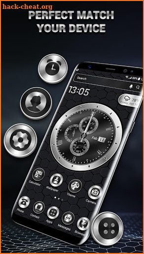 Black Watch Face Launcher Theme 2019 screenshot