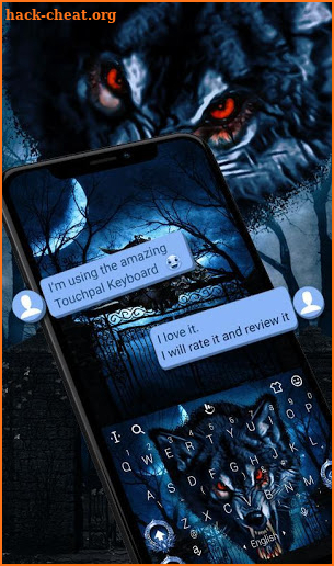 Black Wolf Keyboard Theme screenshot
