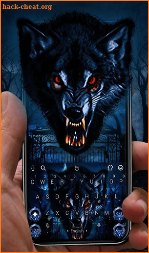 Black Wolf Keyboard Theme screenshot