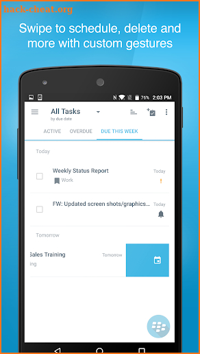 BlackBerry Tasks screenshot