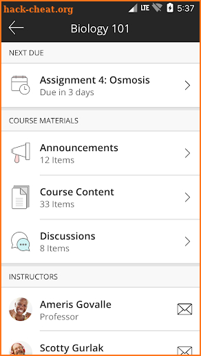 Blackboard Instructor screenshot