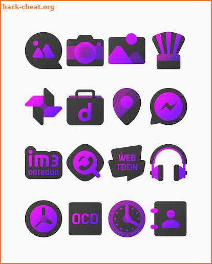 Blackdiant Purple - Icon Pack screenshot