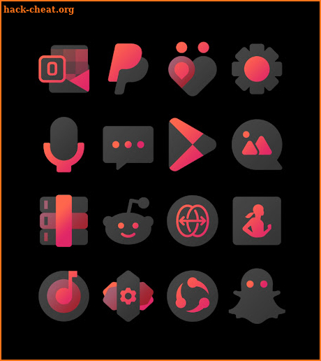 Blackdiant Red - icon Pack screenshot