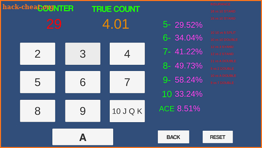 Blackjack Card Counter Hi-Lo screenshot