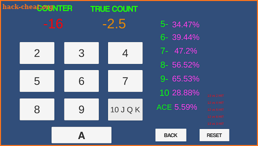 Blackjack Card Counter Hi-Lo screenshot