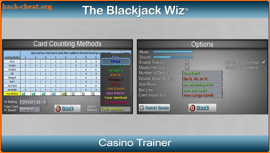 Blackjack Wiz Casino Trainer screenshot