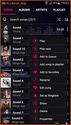 BlackPlayer - free mp3 player screenshot