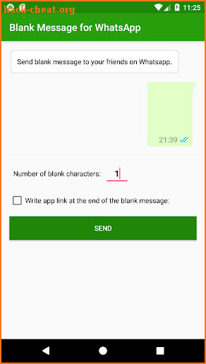 Blank Message for WhatsApp: WhatsBlank screenshot